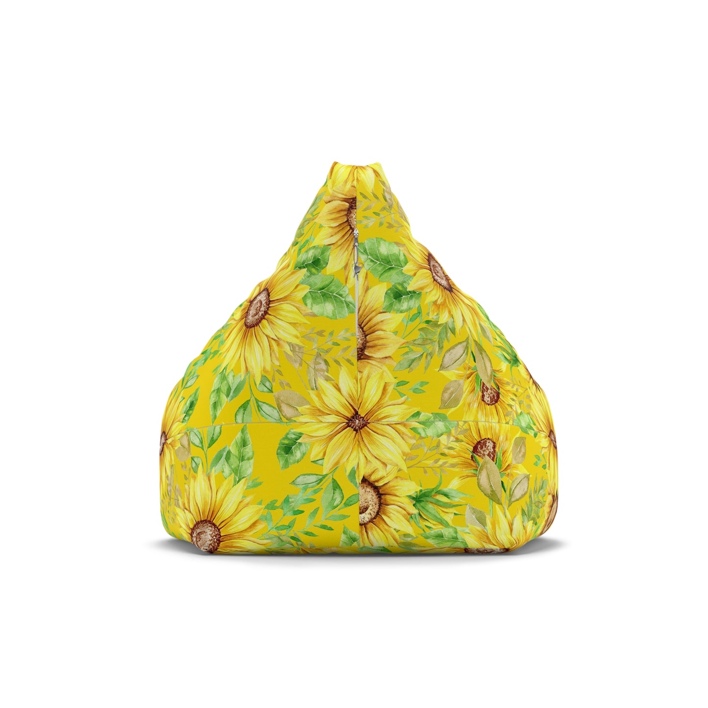 Sunflower Print Bean Bag Cover - Durable & Stylish Custom Polyester Chair