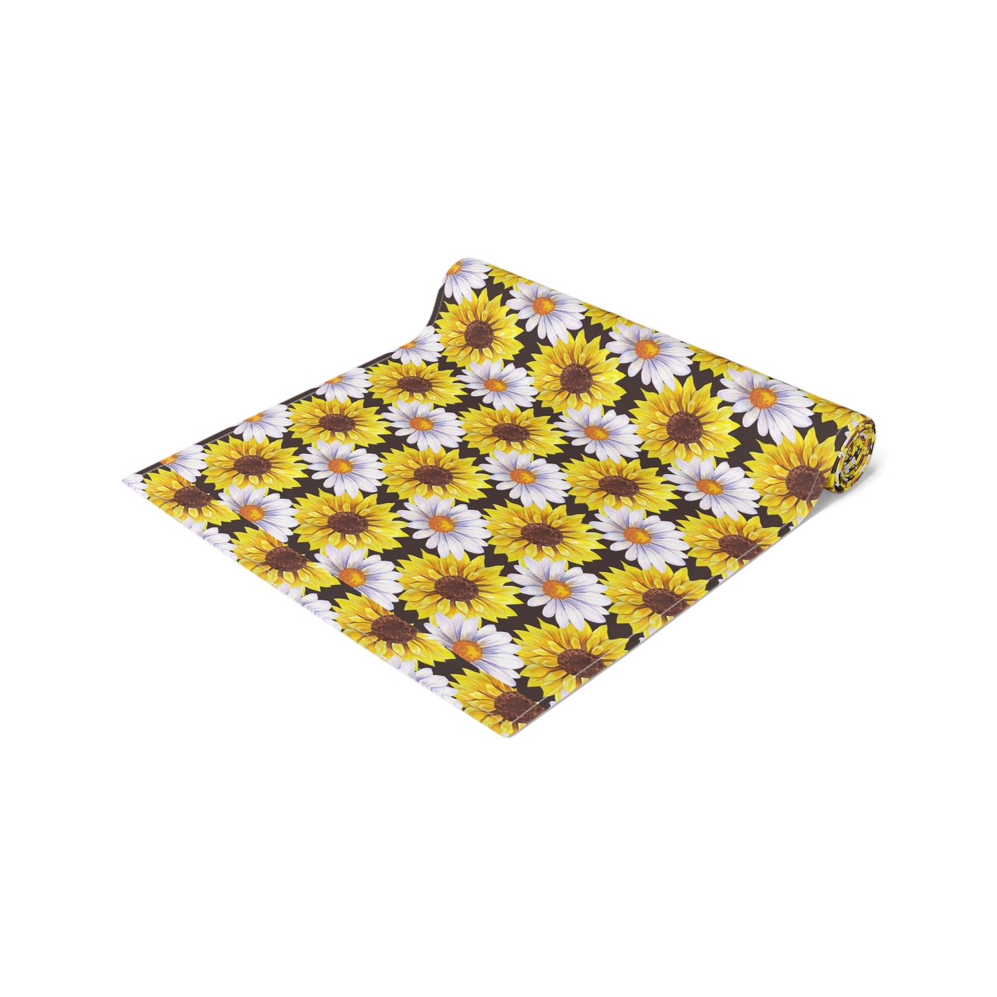 Sunflower Print Table Runner - Bright and Cheerful, Cotton Twill or Polyester - Perfect for Sunny Home Decor