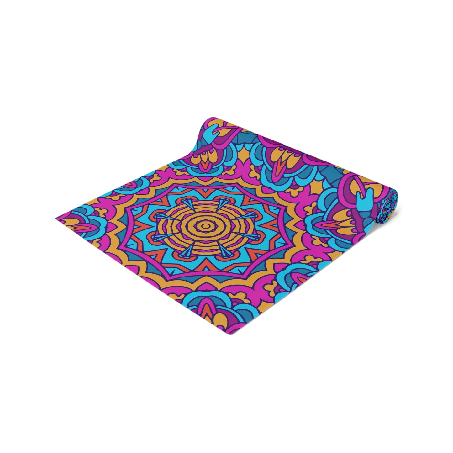 Mandala Print Table Runner - Intricate Patterns, Cotton Twill or Polyester - Ideal for Decorative Home Accents
