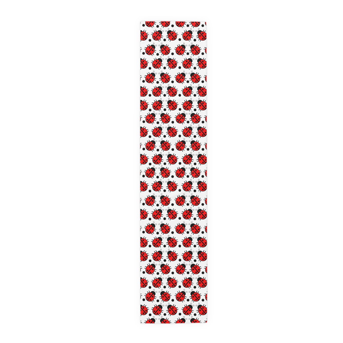 Ladybug Print Table Runner - Charming Good Luck, Cotton Twill or Polyester - Perfect for Nature-Inspired Home Decor