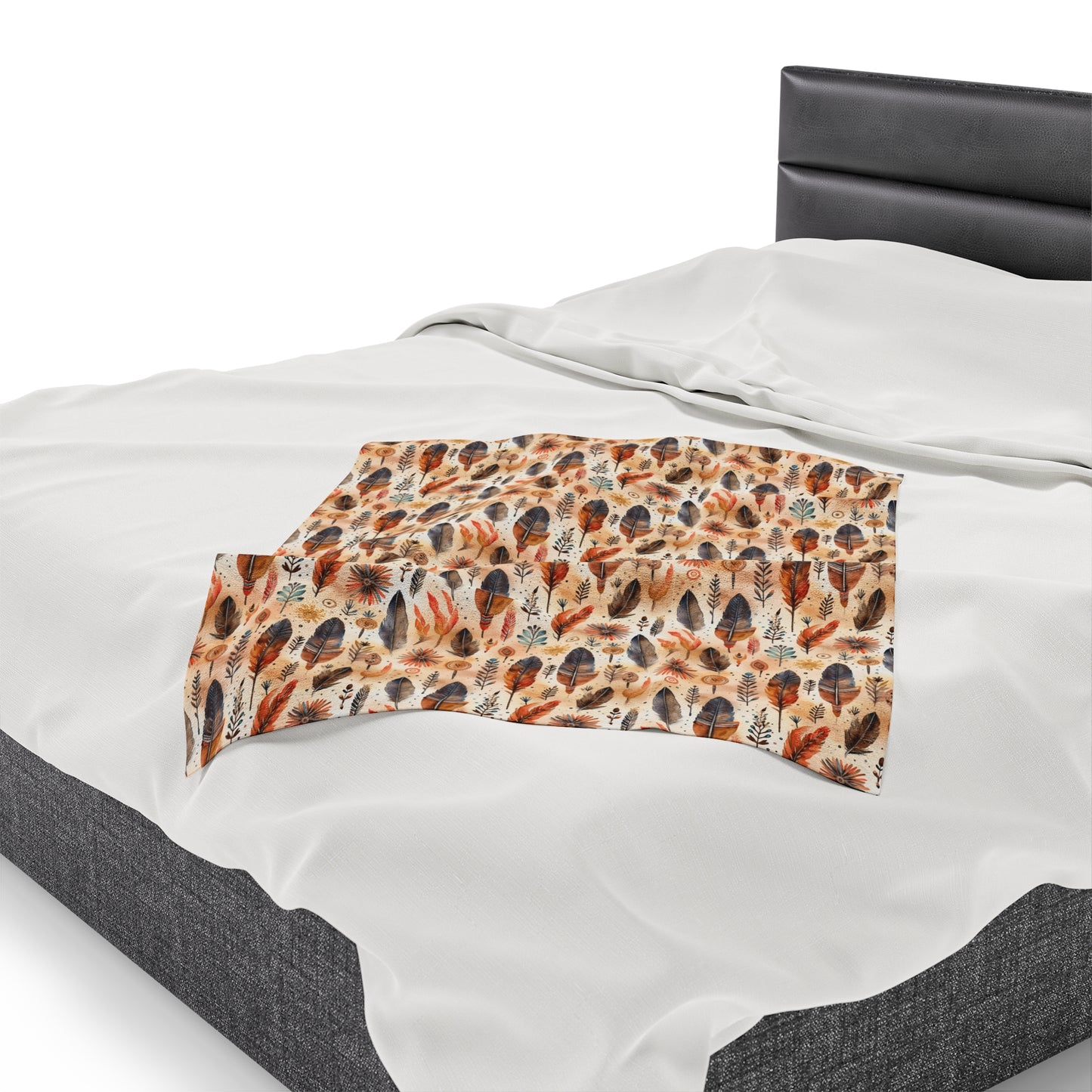 Aztec Velveteen Plush Blanket | Soft, Luxurious, Cultural, and Comforting | Available in Multiple Sizes
