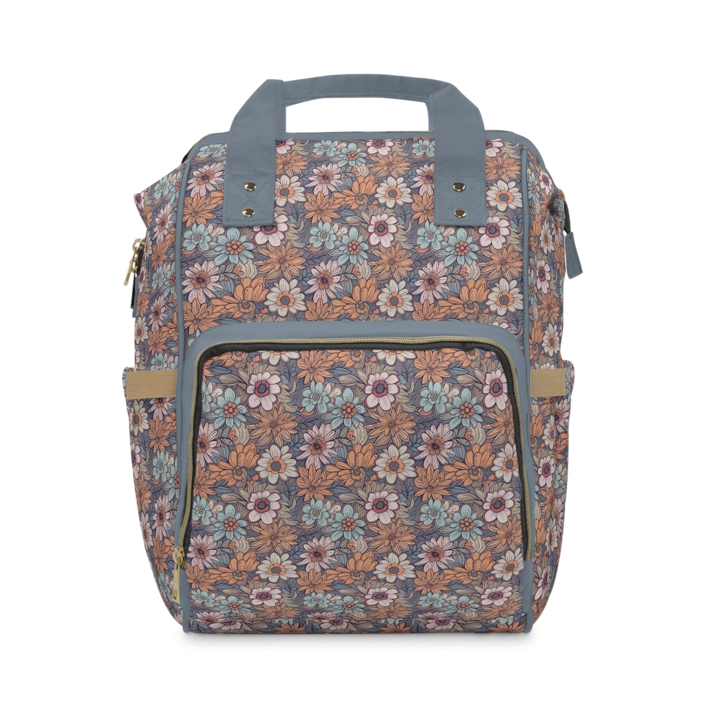 Boho Floral Diaper Backpack - Multifunctional & Spacious Floral Baby Bag for Trendy Parents