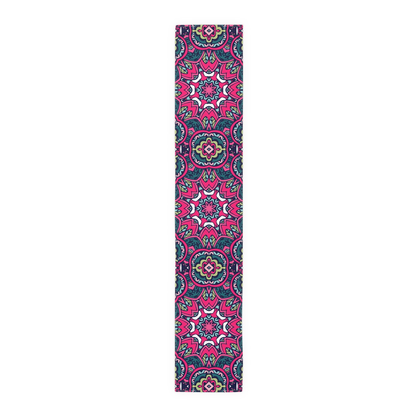 Mandala Print Table Runner - Intricate Patterns, Cotton Twill or Polyester - Ideal for Decorative Home Accents