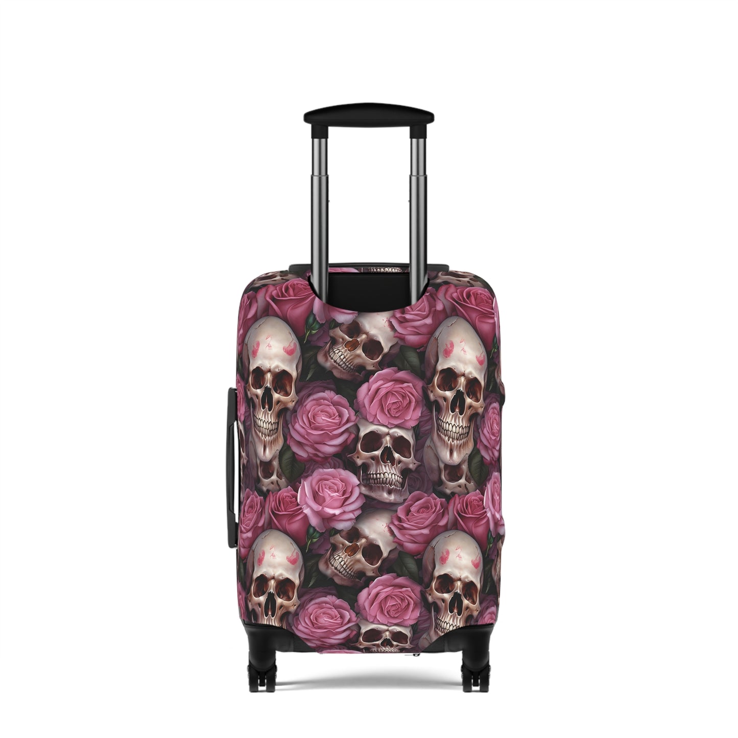 Floral Skull Luggage Cover - Stylish Skull Suitcase Cover