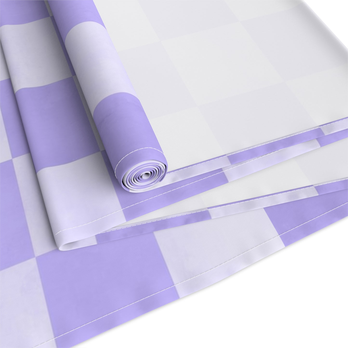 Pastel Checkered Table Runner - Soothing Playfulness, Cotton Twill or Polyester - Perfect for Refreshing & Modern Home Decor