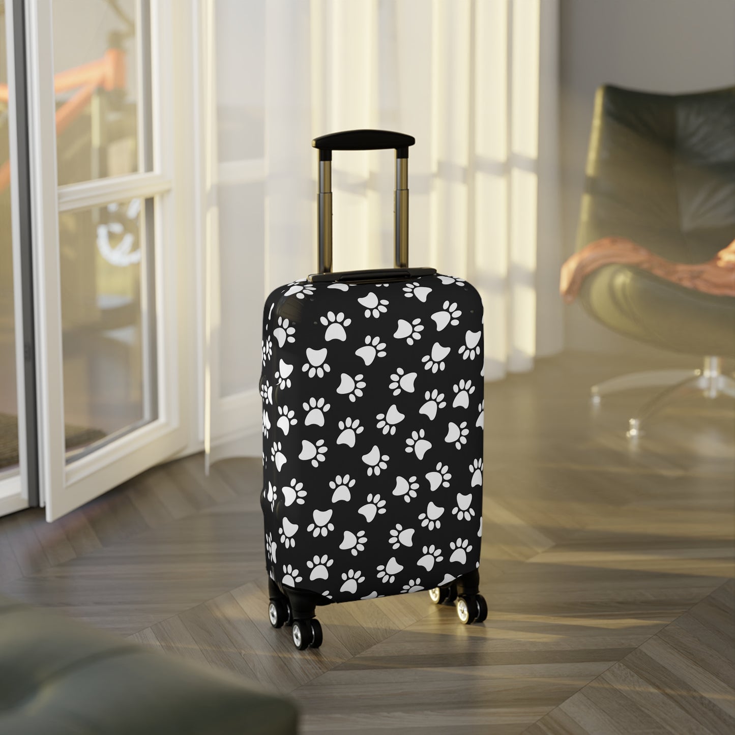 Paw Print Luggage Cover - Stylish Paw Print Suitcase Protector