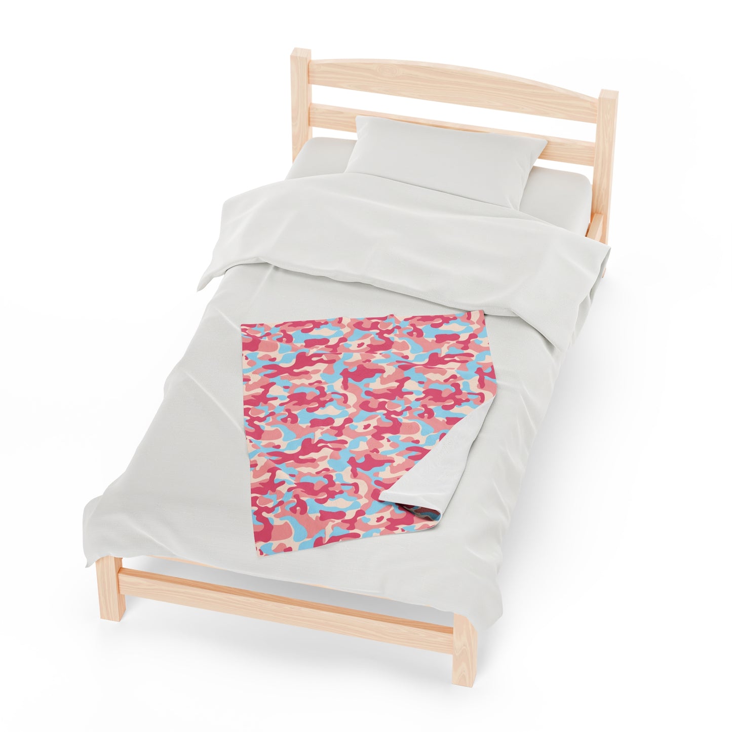 Camouflage Velveteen Plush Blanket | Soft, Rugged, Luxurious and Comforting | Available in Multiple Sizes