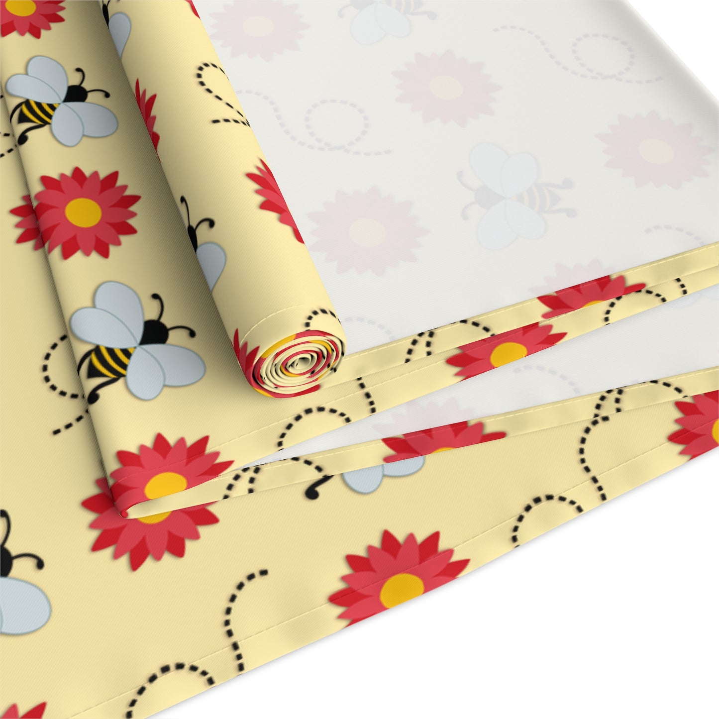Honey Bee Print Table Runner - Buzzing with Charm - Perfect for Nature Lovers Homes