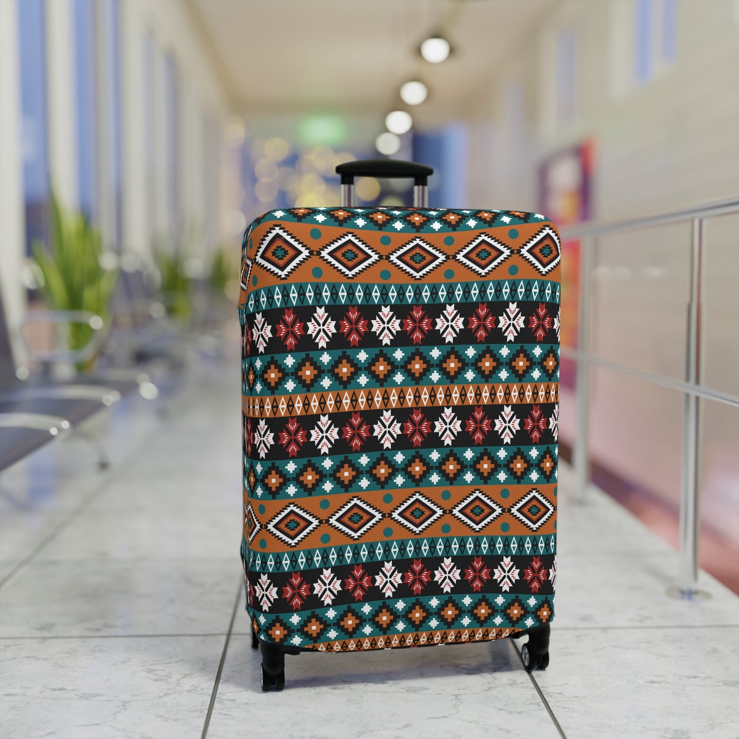 Aztec Luggage Cover - Stylish Travel Protection for Suitcases