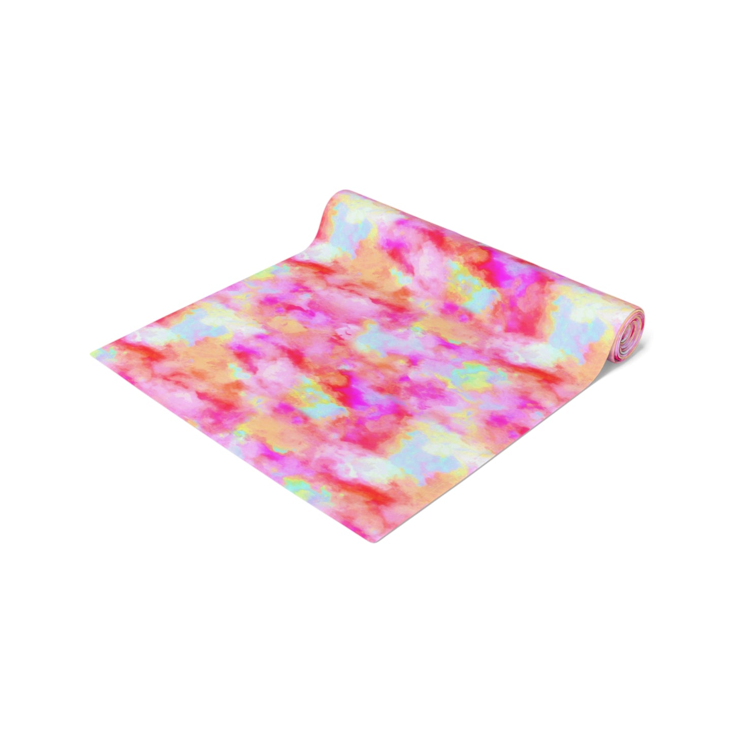 Tie-Dye Table Runner - Vivid Colors, Cotton Twill or Polyester - Ideal for Home Decor & Unique Gifts