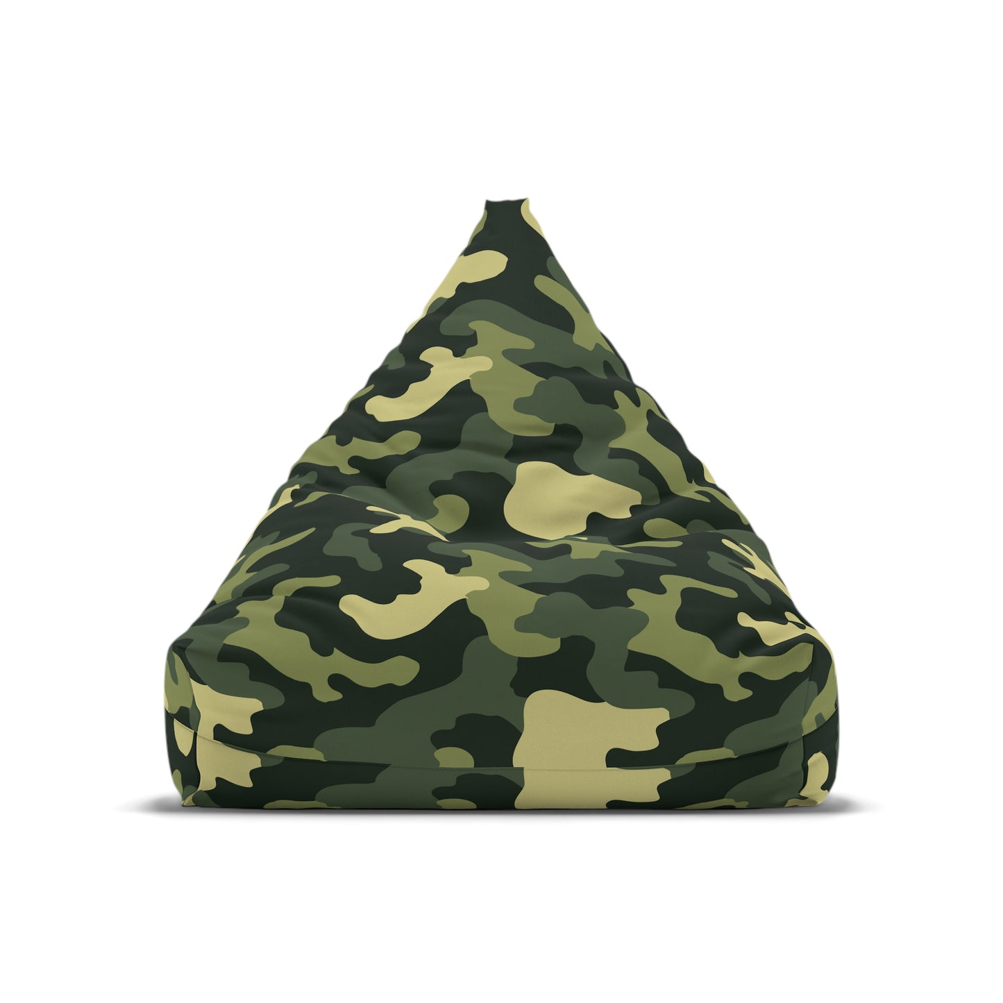 Camouflage Bean Bag Chair Cover - Durable Polyester, Locking Zipper, 2 Sizes Camo Bean Bag Cover