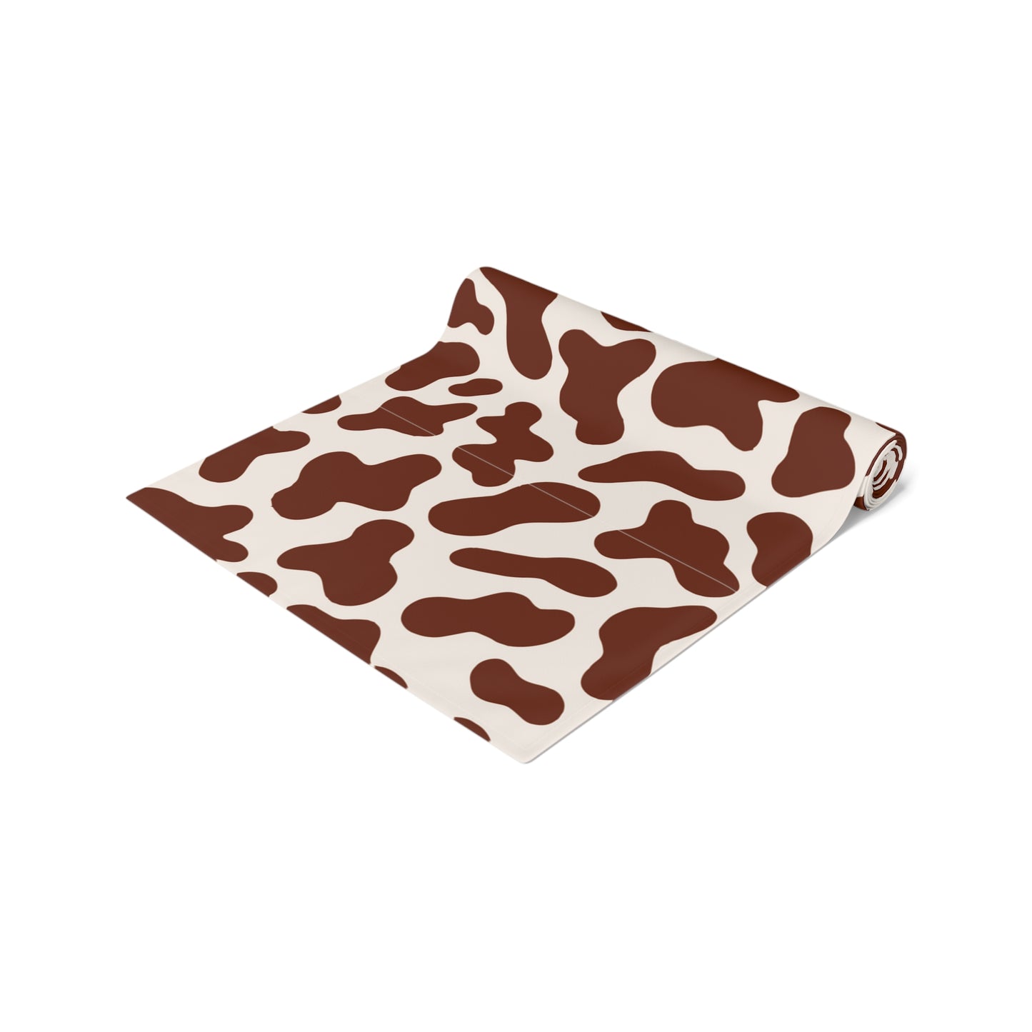 Cow Print Table Runner - Chic Farmhouse Style, Available in Cotton Twill or Polyester - Elevate Your Home Decor