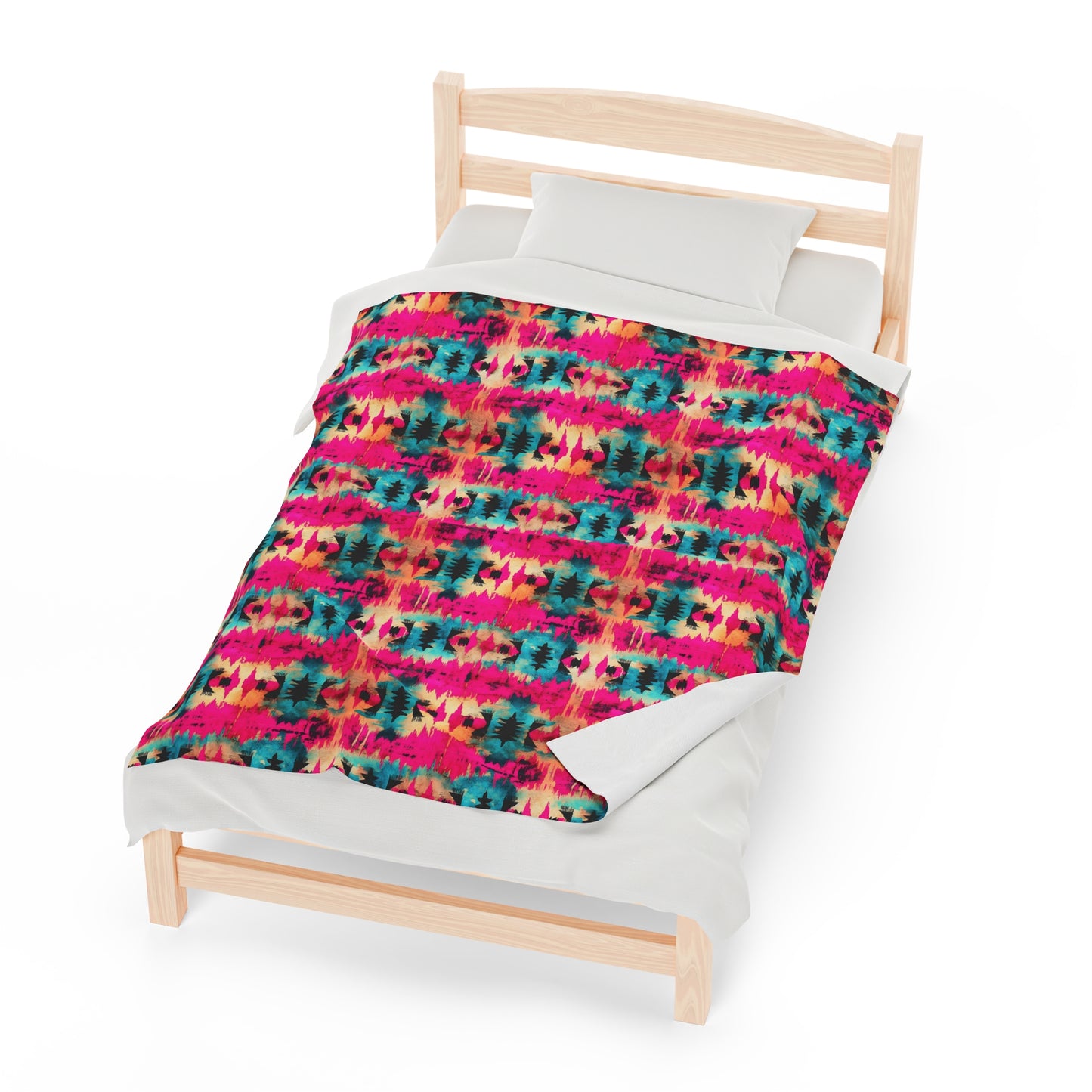 Aztec Velveteen Plush Blanket | Soft, Luxurious, Cultural, and Comforting | Available in Multiple Sizes