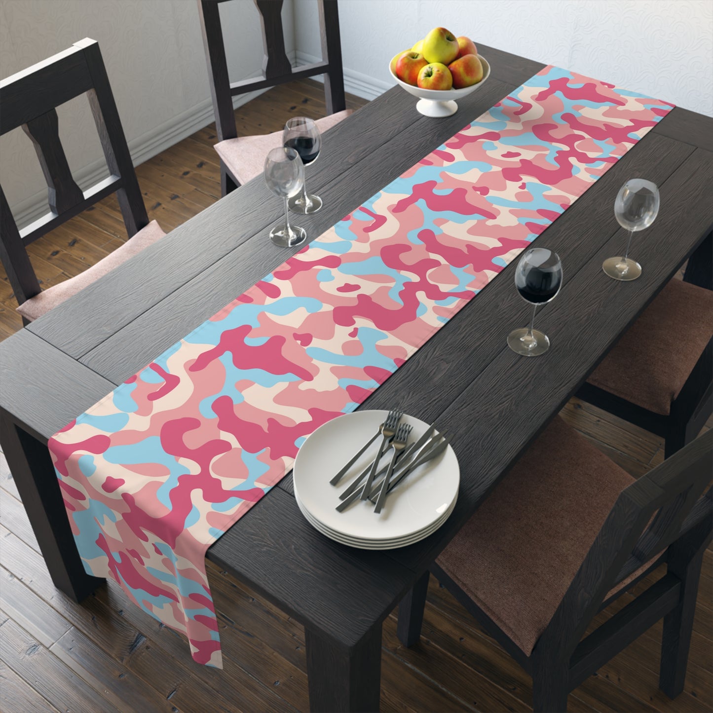 Camouflage Table Runner - Durable Cotton Twill or Polyester - Perfect for Outdoor Enthusiasts & Home Decor
