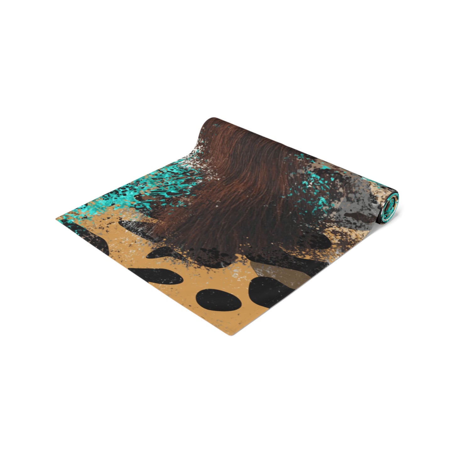 Cowhide Print Table Runner - Rustic Elegance, Cotton Twill or Polyester - Perfect for Western & Luxurious Home Decor
