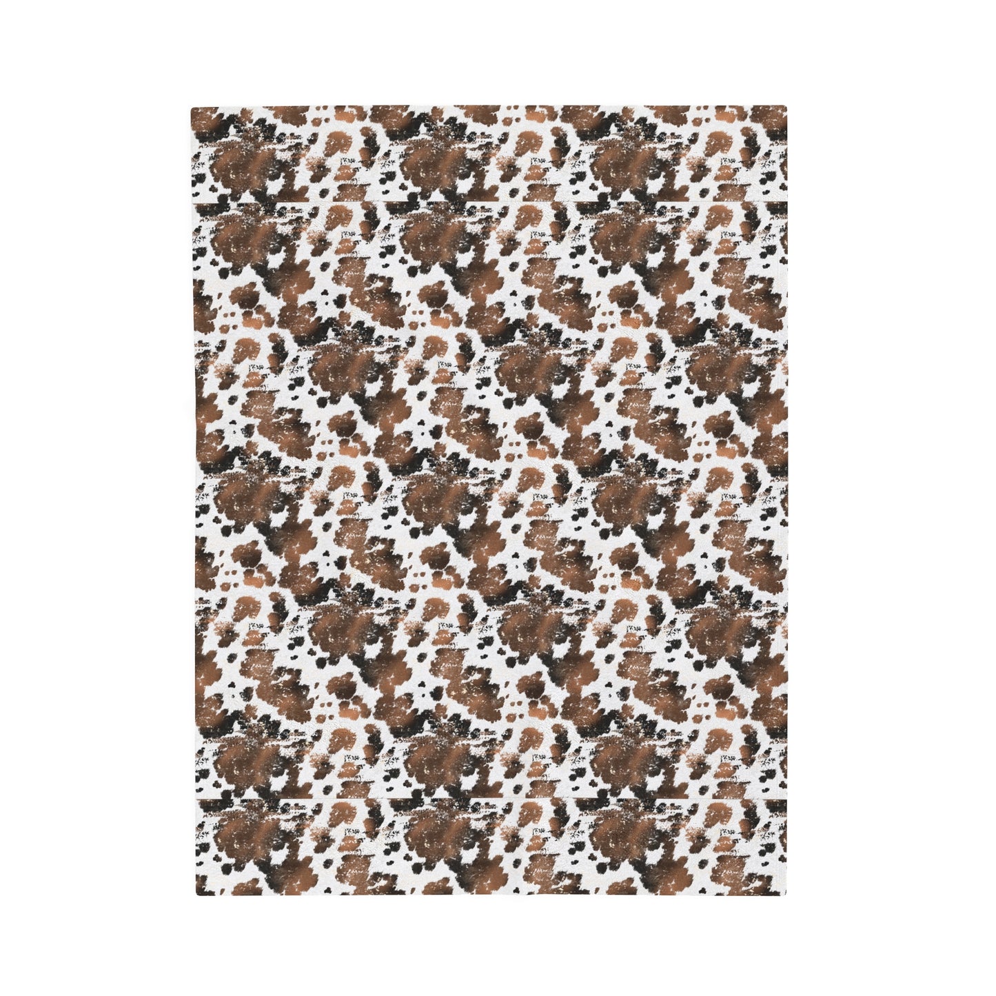 Cowhide Velveteen Plush Blanket | Soft, Rustic, Luxurious and Comforting | Available in Multiple Sizes