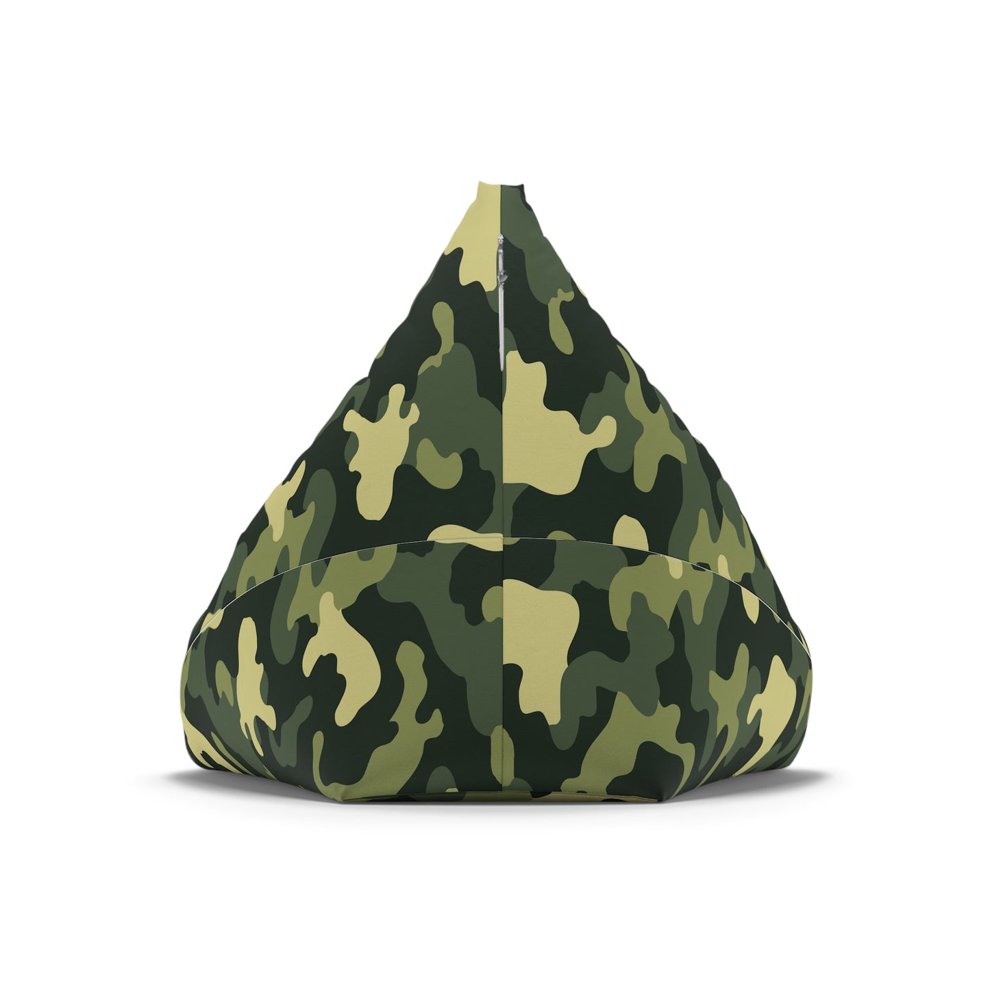 Camouflage Bean Bag Chair Cover - Durable Polyester, Locking Zipper, 2 Sizes Camo Bean Bag Cover