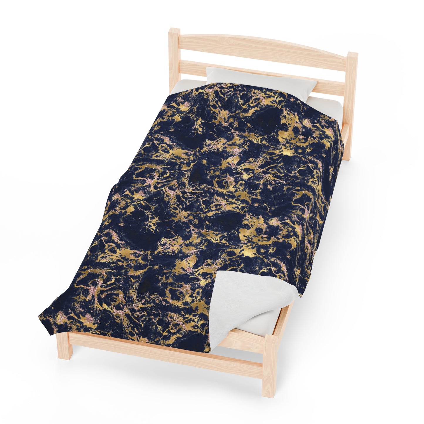 Marble Print Velveteen Plush Blanket | Soft, Elegant, Luxurious and Comforting | Available in Multiple Sizes
