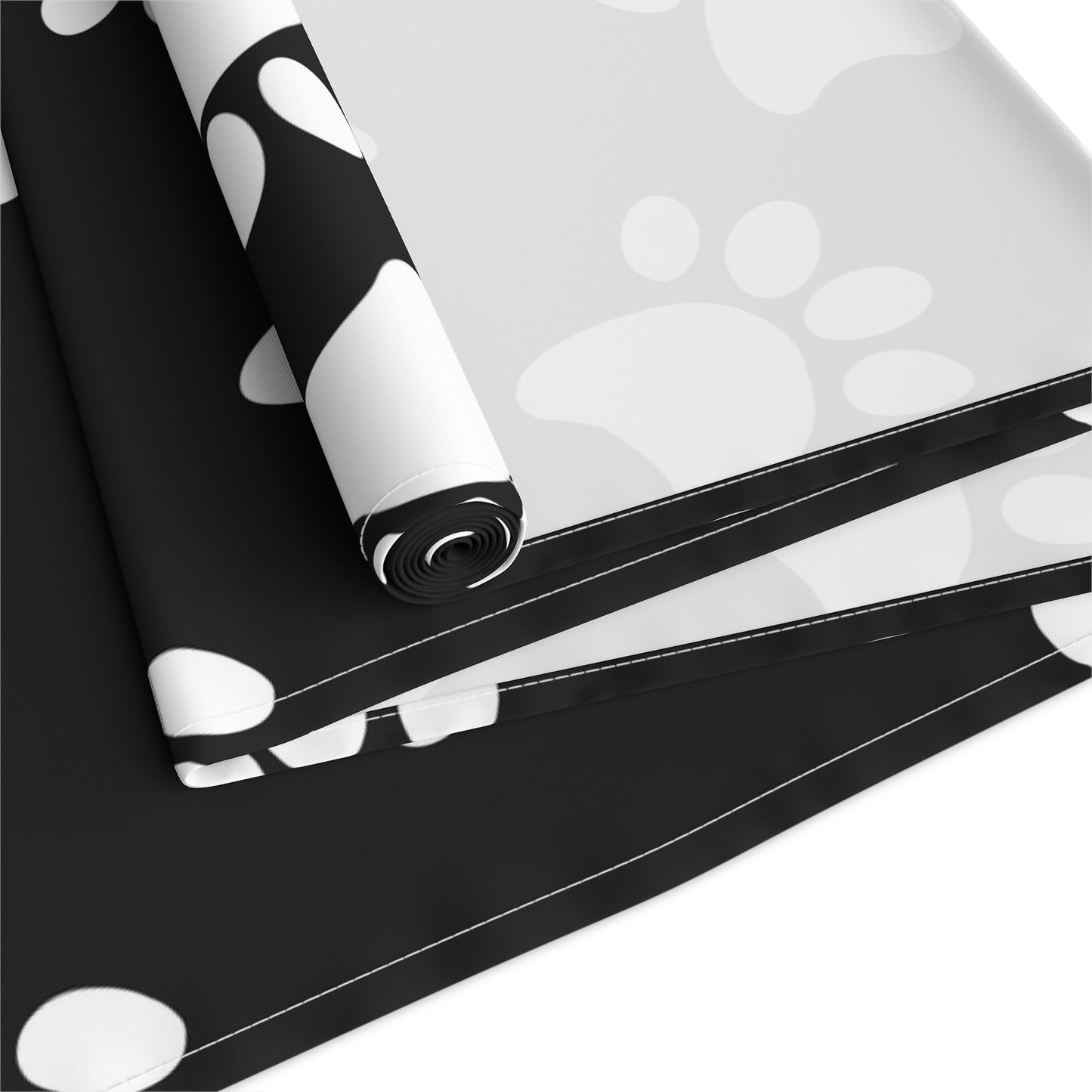 Paw Print Table Runner - Cozy Pet-Themed Decor, Cotton Twill or Polyester - Perfect for Animal Lovers