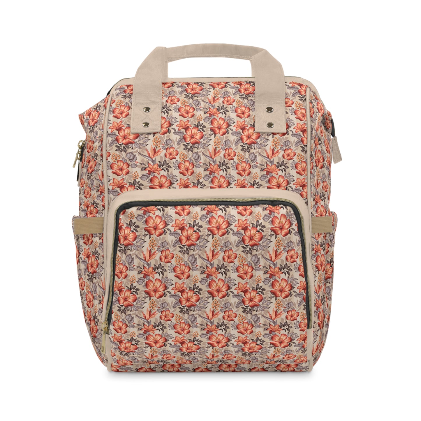 Boho Floral Diaper Backpack - Multifunctional & Spacious Floral Baby Bag for Trendy Parents
