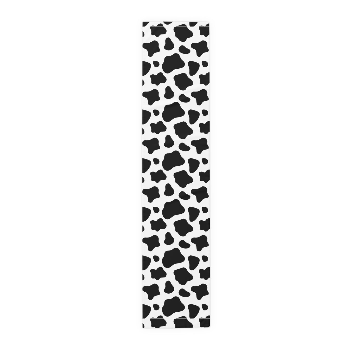 Cow Print Table Runner - Chic Farmhouse Style, Available in Cotton Twill or Polyester - Elevate Your Home Decor