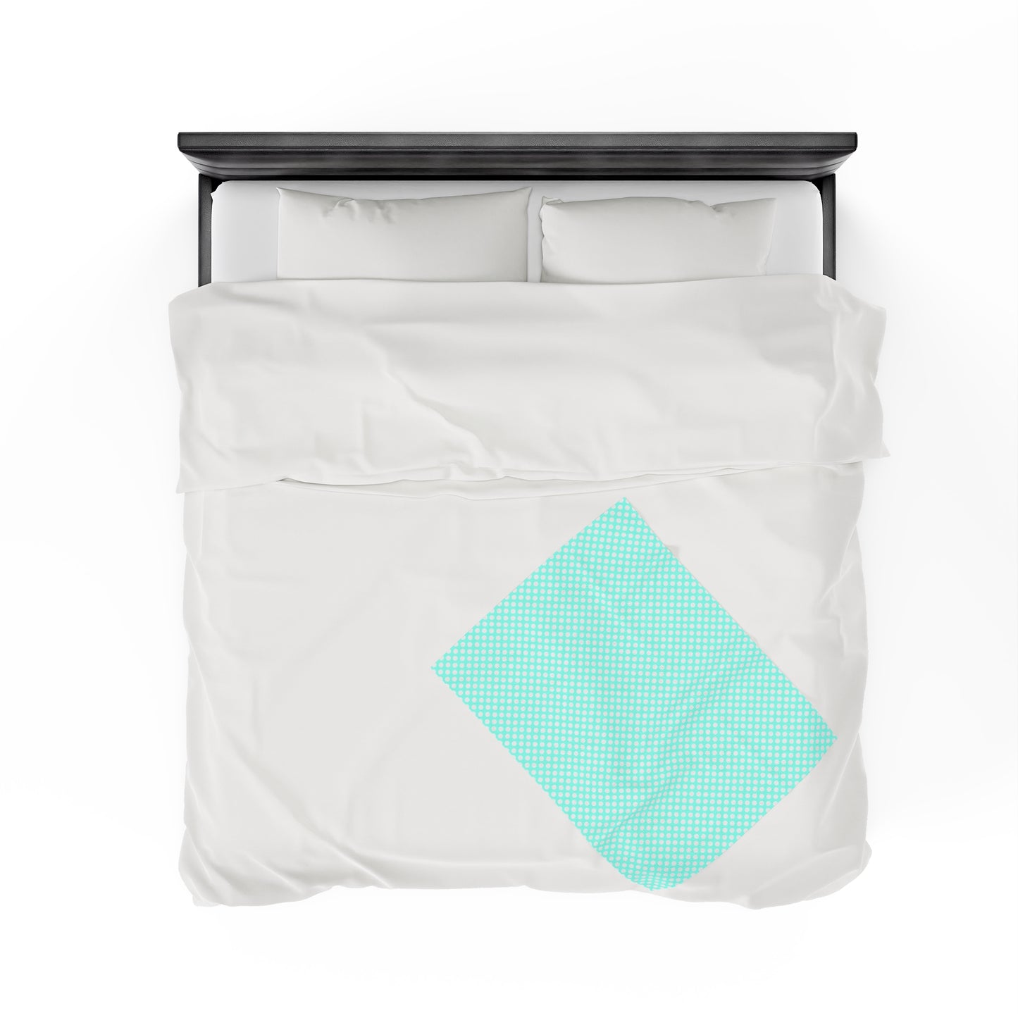 Pastel Polka Dot Velveteen Plush Blanket | Soft, Playful, Luxurious and Comforting | Available in Multiple Sizes