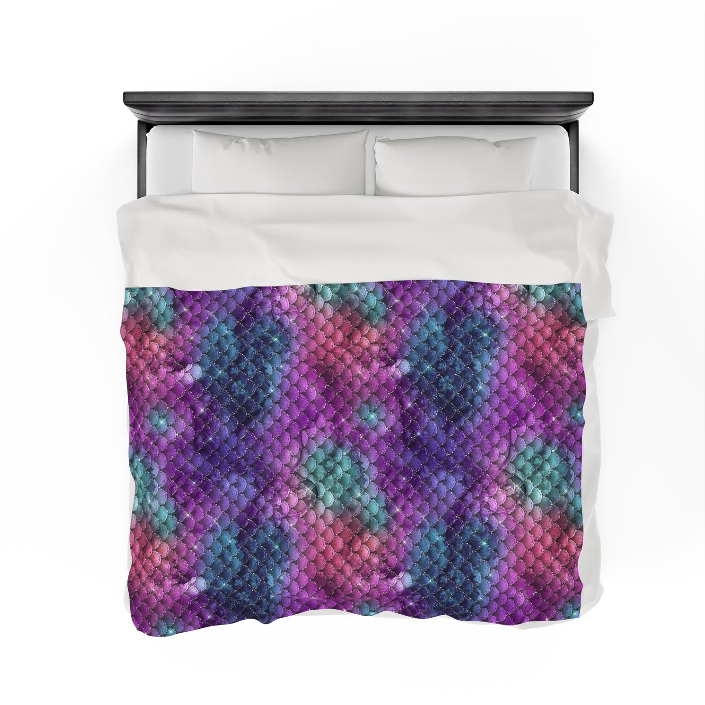 Mermaid Velveteen Plush Blanket | Soft, Mystical, Luxurious and Comforting | Available in Multiple Sizes