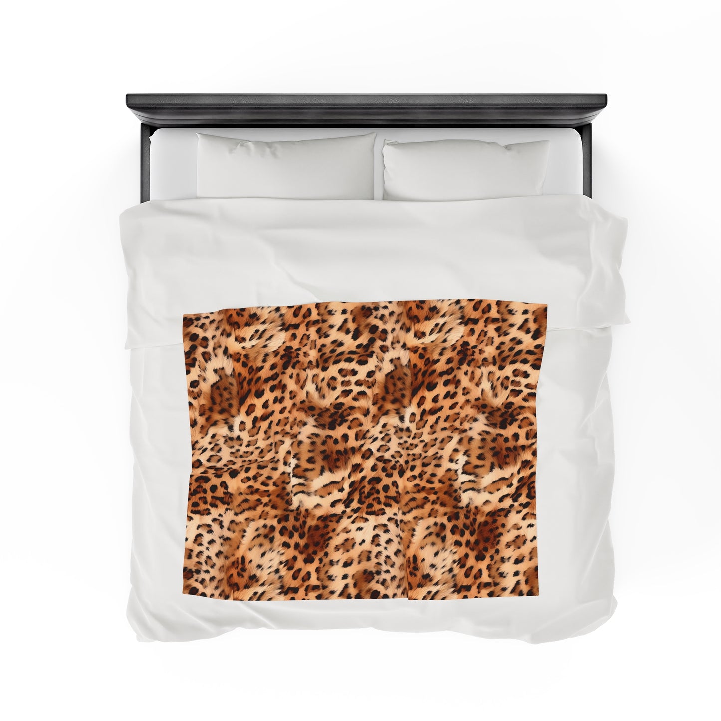 Leopard Velveteen Plush Blanket | Soft, Exotic, Luxurious and Comforting | Available in Multiple Sizes