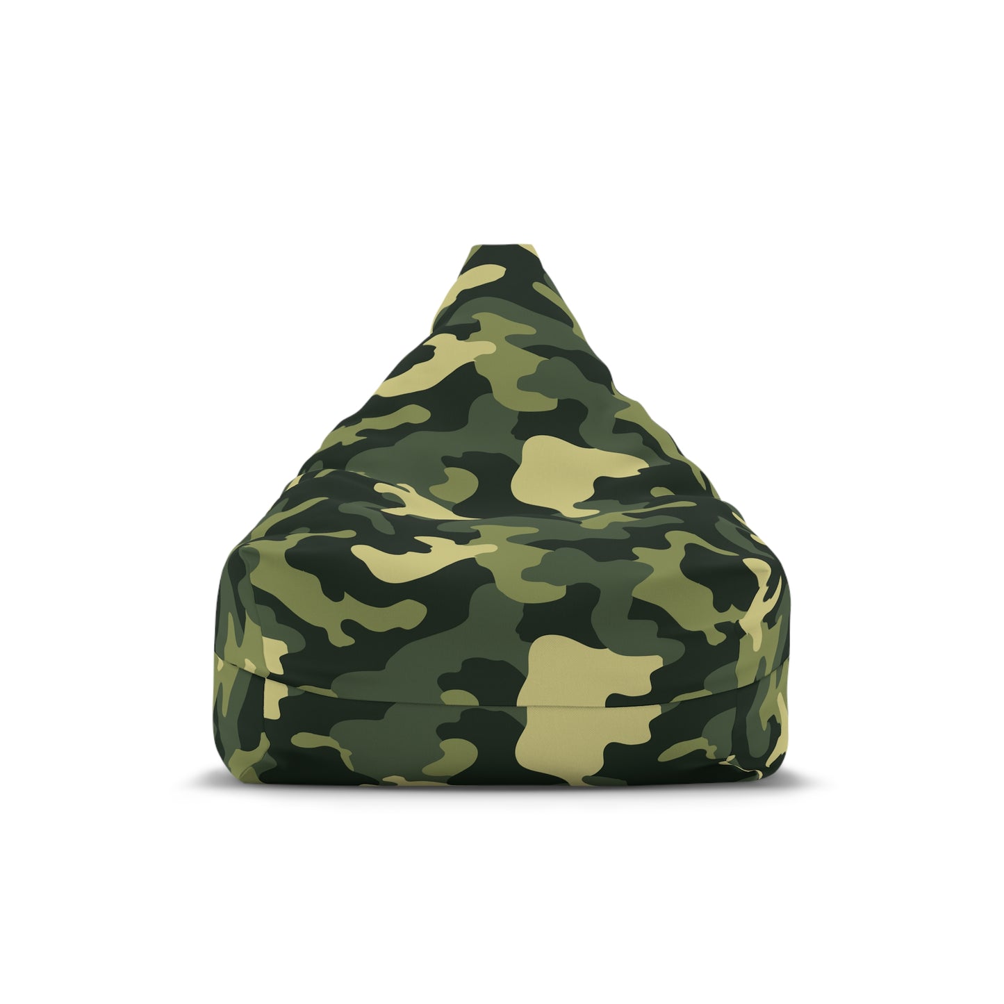 Camouflage Bean Bag Chair Cover - Durable Polyester, Locking Zipper, 2 Sizes Camo Bean Bag Cover