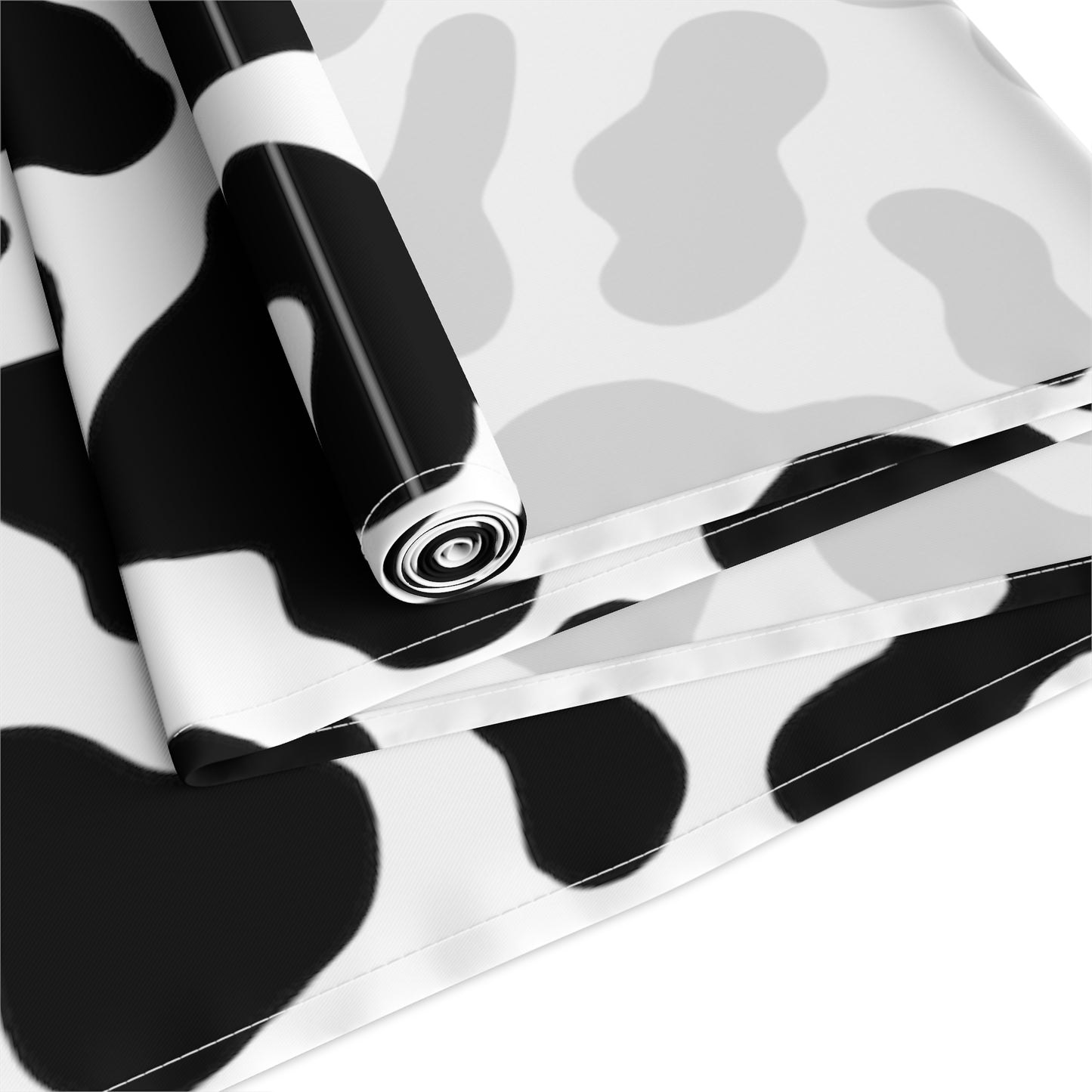 Cow Print Table Runner - Chic Farmhouse Style, Available in Cotton Twill or Polyester - Elevate Your Home Decor