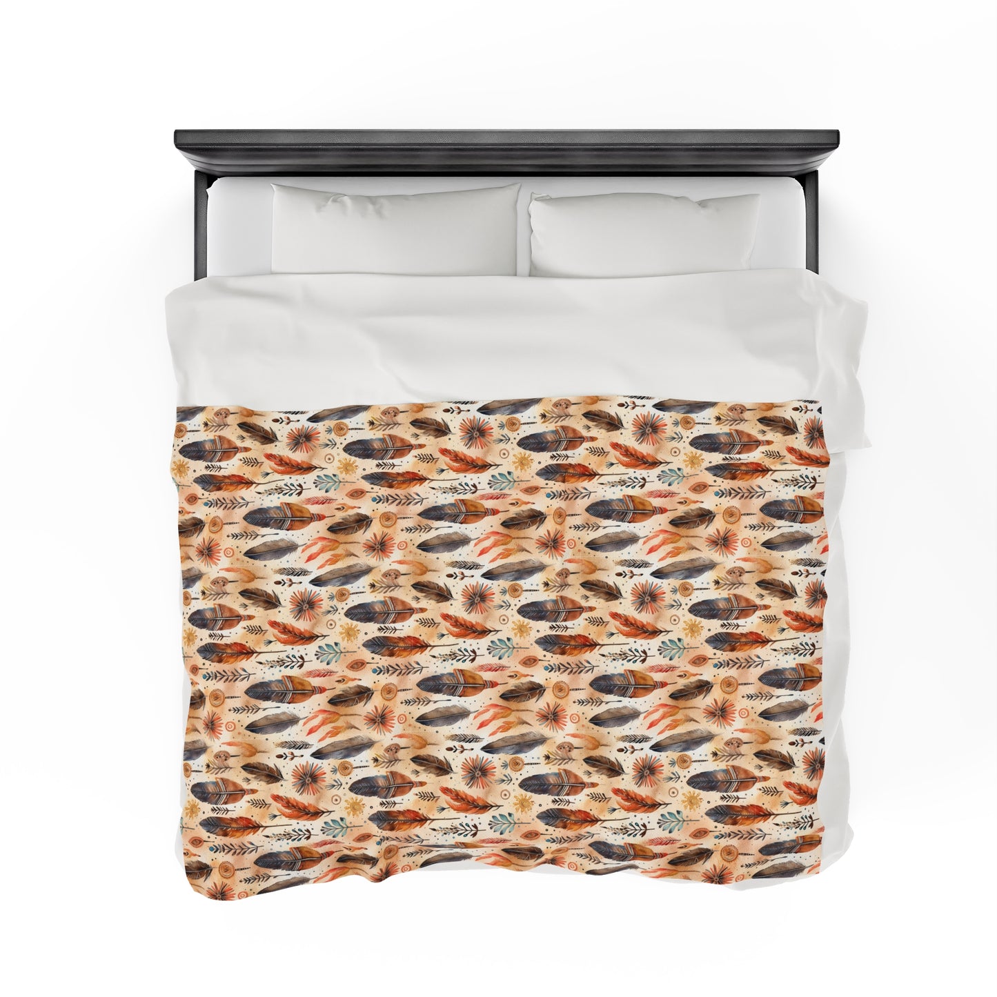 Aztec Velveteen Plush Blanket | Soft, Luxurious, Cultural, and Comforting | Available in Multiple Sizes