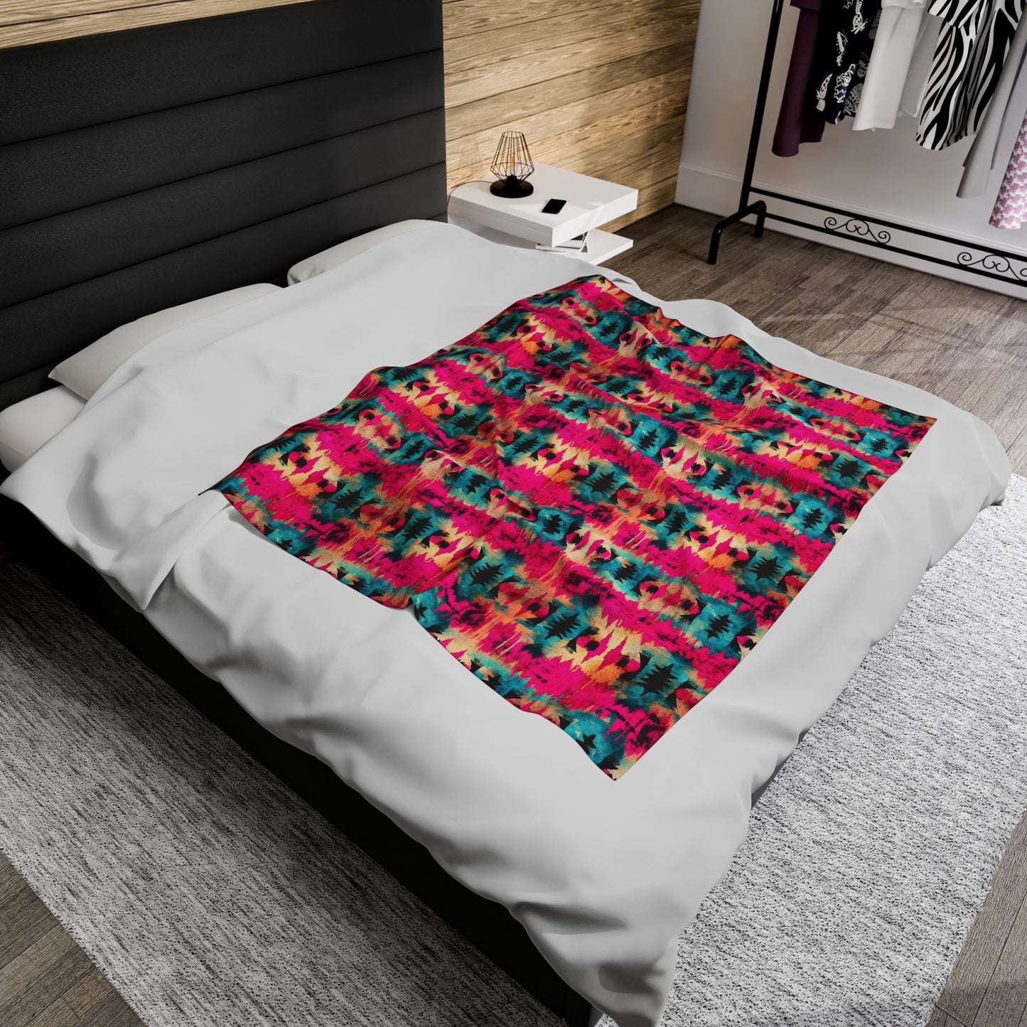 Aztec Velveteen Plush Blanket | Soft, Luxurious, Cultural, and Comforting | Available in Multiple Sizes