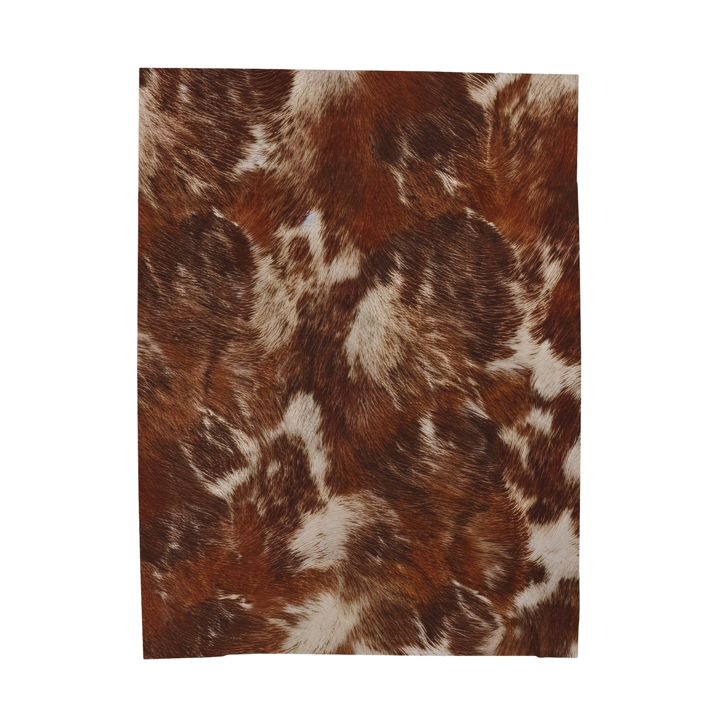 Cowhide Velveteen Plush Blanket | Soft, Rustic, Luxurious and Comforting | Available in Multiple Sizes