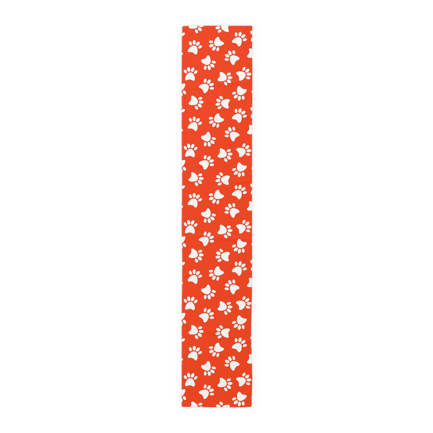 Paw Print Table Runner - Cozy Pet-Themed Decor, Cotton Twill or Polyester - Perfect for Animal Lovers