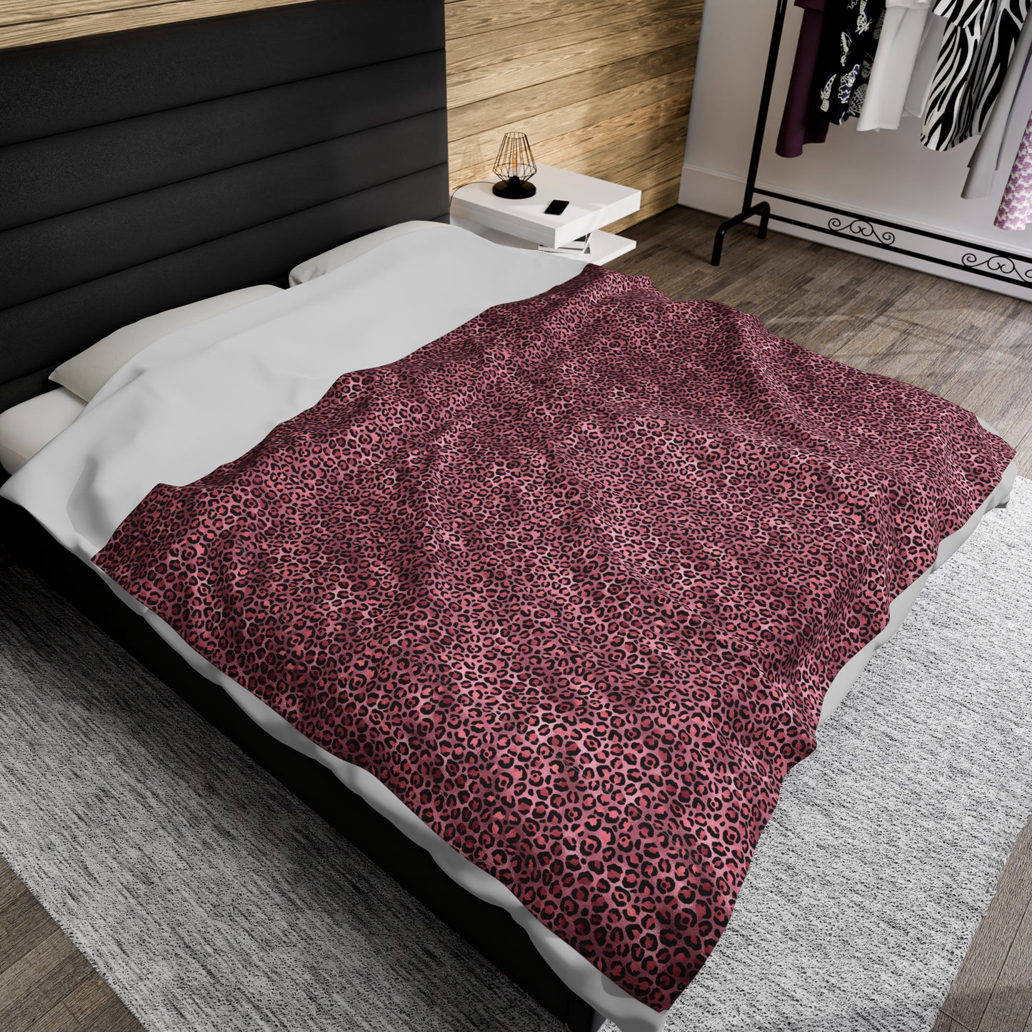 Leopard Velveteen Plush Blanket | Soft, Exotic, Luxurious and Comforting | Available in Multiple Sizes