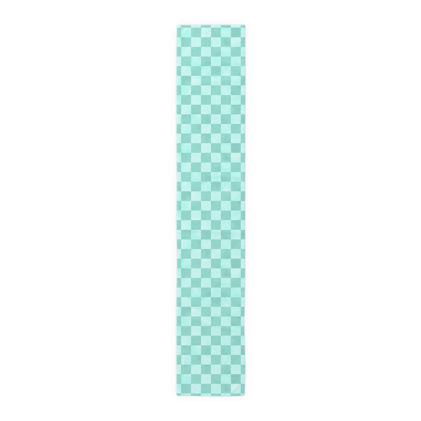 Pastel Checkered Table Runner - Soothing Playfulness, Cotton Twill or Polyester - Perfect for Refreshing & Modern Home Decor