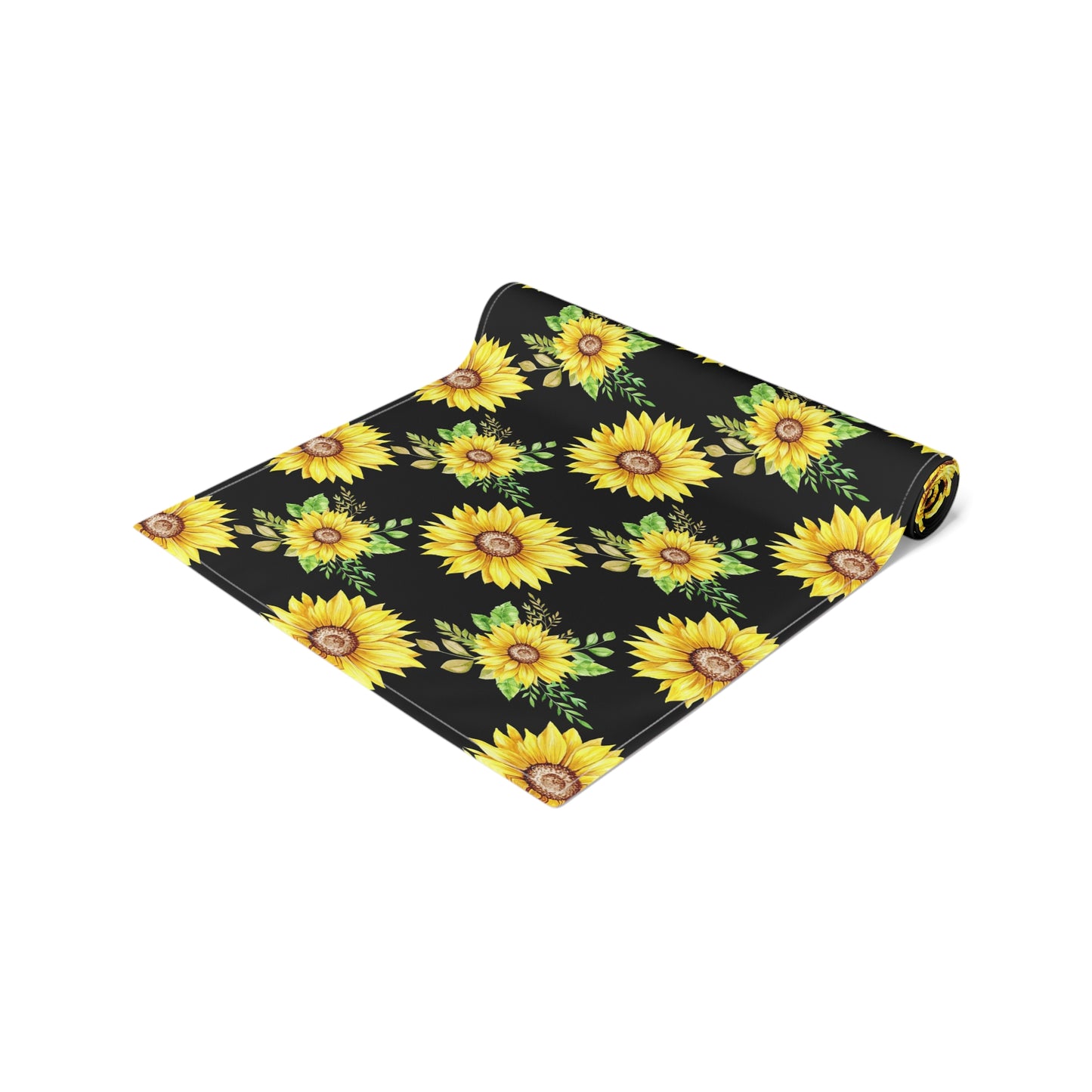 Sunflower Print Table Runner - Bright and Cheerful, Cotton Twill or Polyester - Perfect for Sunny Home Decor