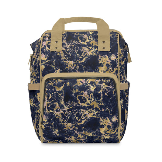 Marble Diaper Backpack - Multifunctional & Durable Nappy Bag with Elegant Marble Patterns, Perfect for Stylish Parents