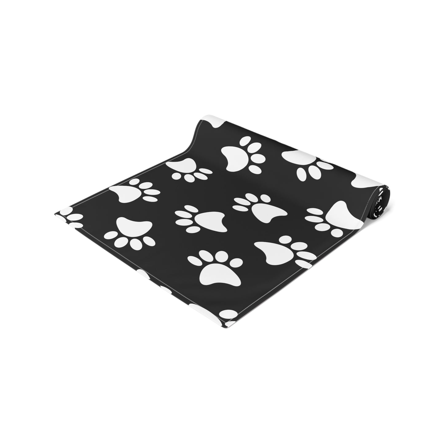 Paw Print Table Runner - Cozy Pet-Themed Decor, Cotton Twill or Polyester - Perfect for Animal Lovers