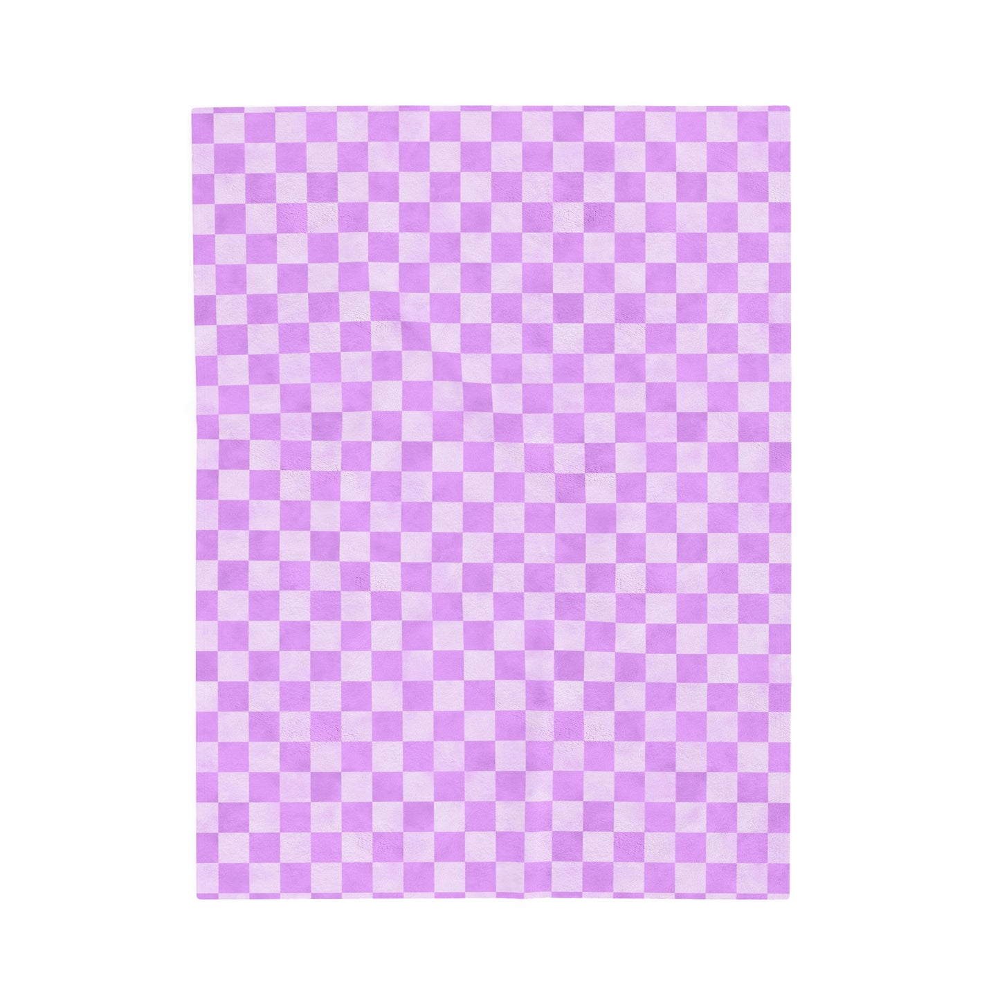 Pastel Checkers Velveteen Plush Blanket | Soft, Trendy, Luxurious and Comforting | Available in Multiple Sizes