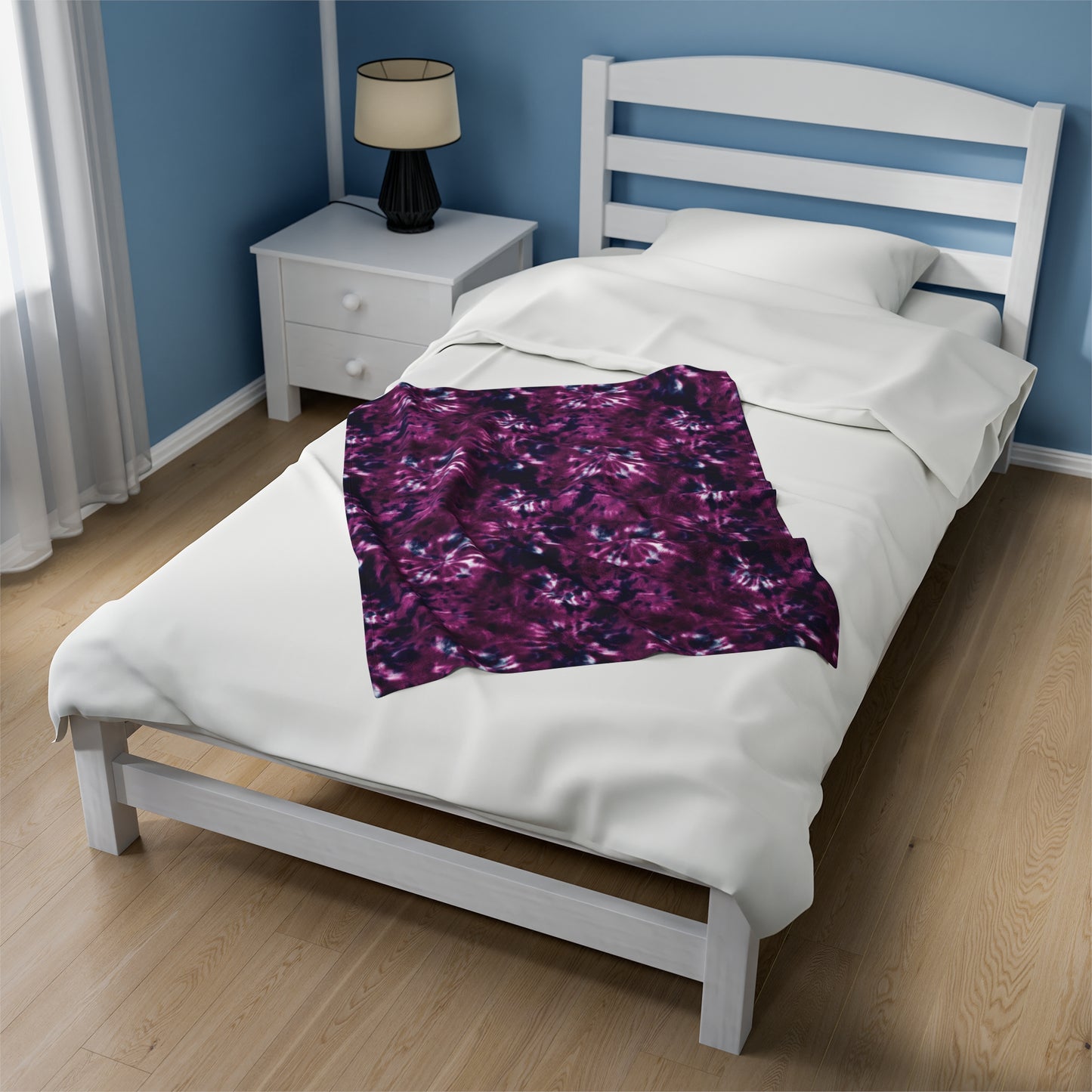 Tie Dye Velveteen Plush Blanket | Soft, Colorful, and Comforting | Available in Multiple Sizes
