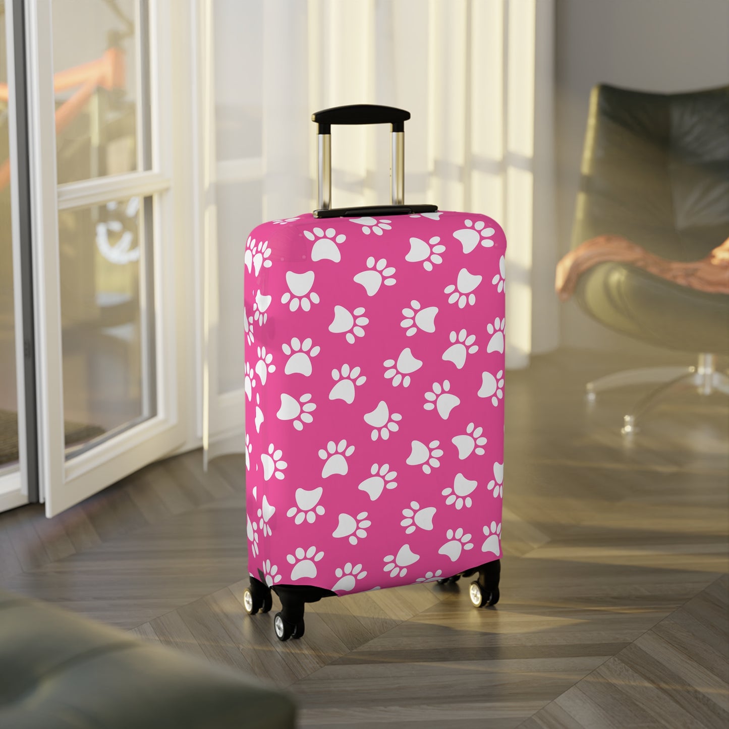 Paw Print Luggage Cover - Stylish Paw Print Suitcase Protector