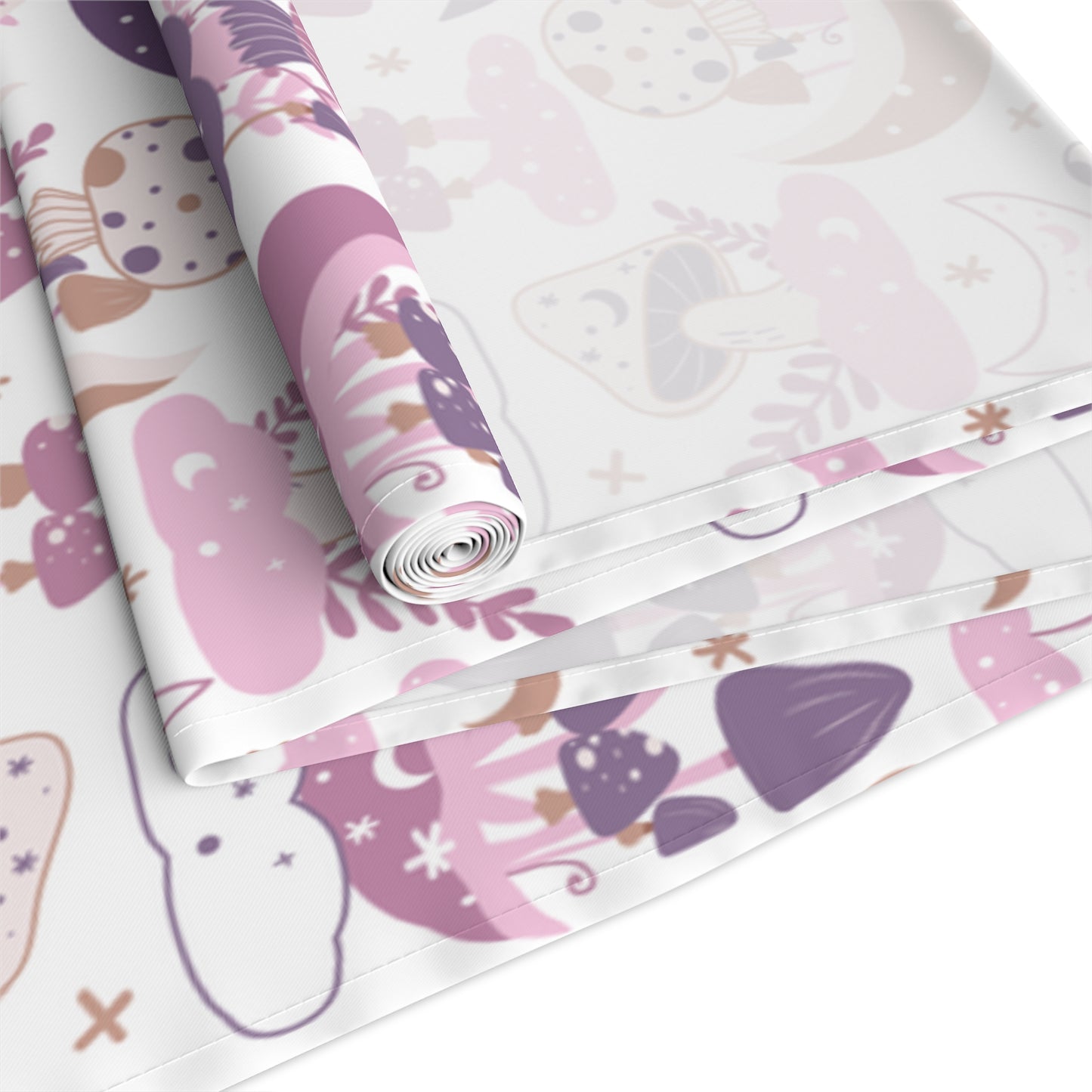 Mushroom Print Table Runner - Nature Vibes in Cotton Twill or Polyester - Perfect for Nature-Inspired Home Decor