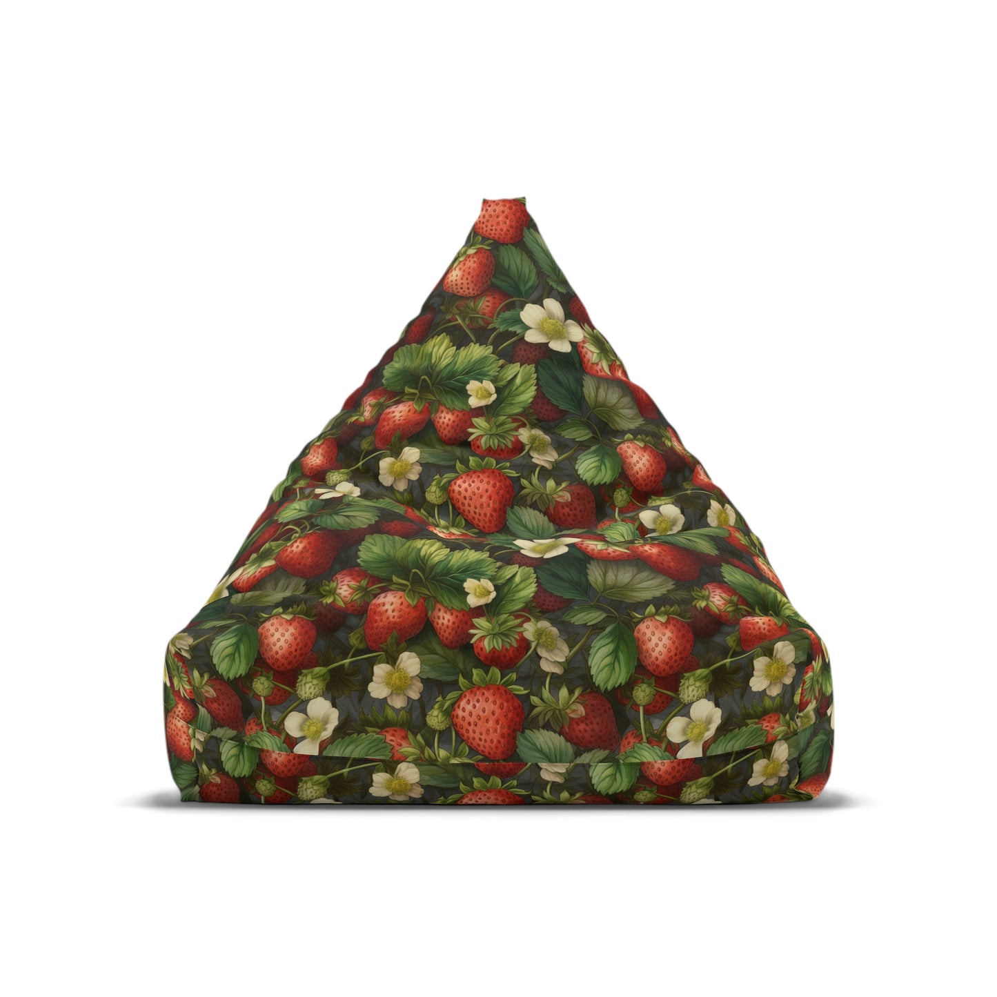 Strawberry Print Bean Bag Chair Cover - Sweet & Durable Polyester Slipcover