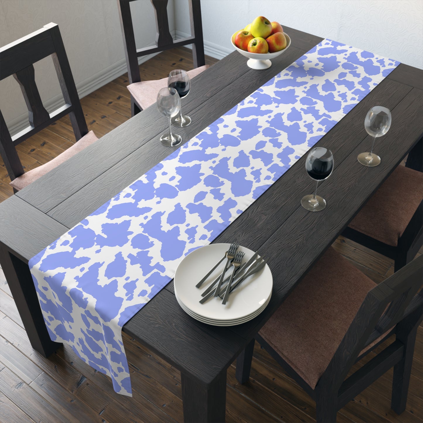 Cowhide Print Table Runner - Rustic Elegance, Cotton Twill or Polyester - Perfect for Western & Luxurious Home Decor