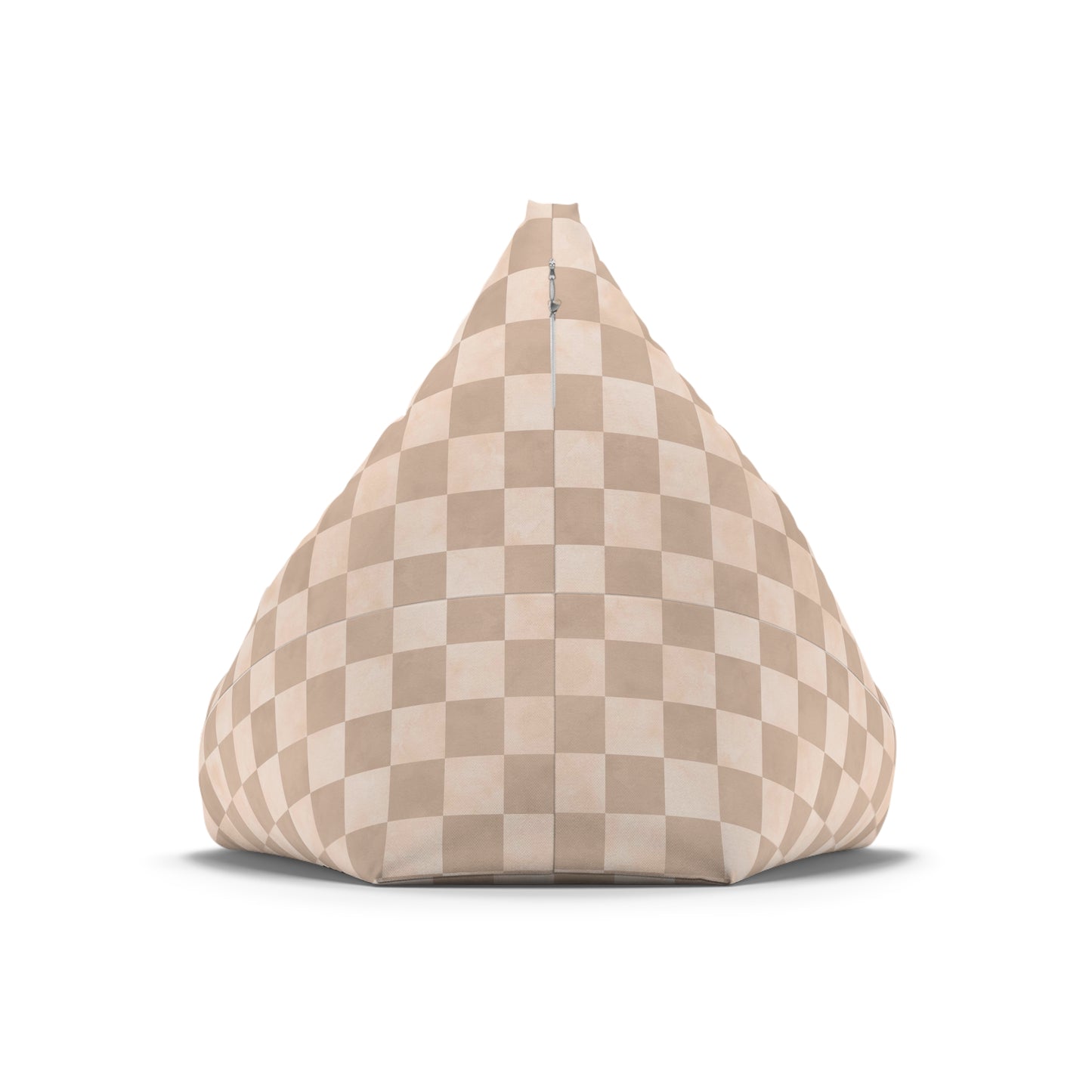 Pastel Checkers Bean Bag Chair Cover - Soft-Touch Polyester Slipcover with Secure Zip