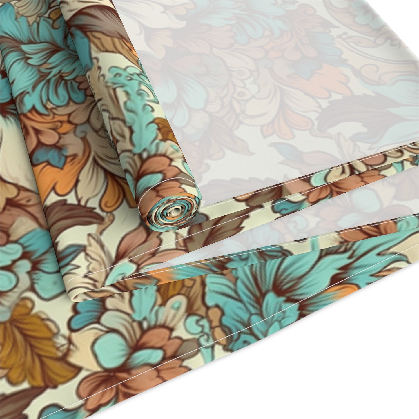 Boho Floral Table Runner - Vibrant Designs in Cotton Twill or Polyester - Ideal for Natural Home Decor