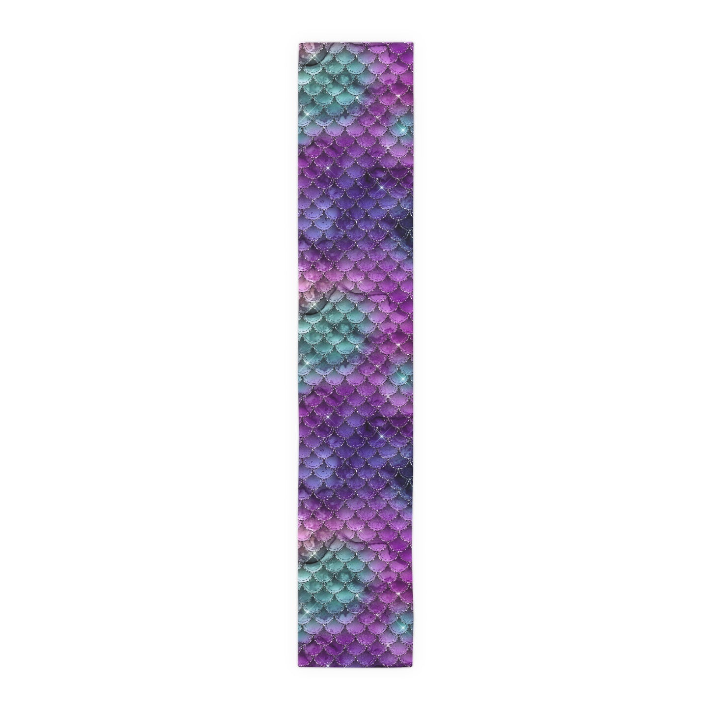 Mermaid Print Table Runner - Mystical Sea Charm, Cotton Twill or Polyester - Perfect for Enchanting Home Decor