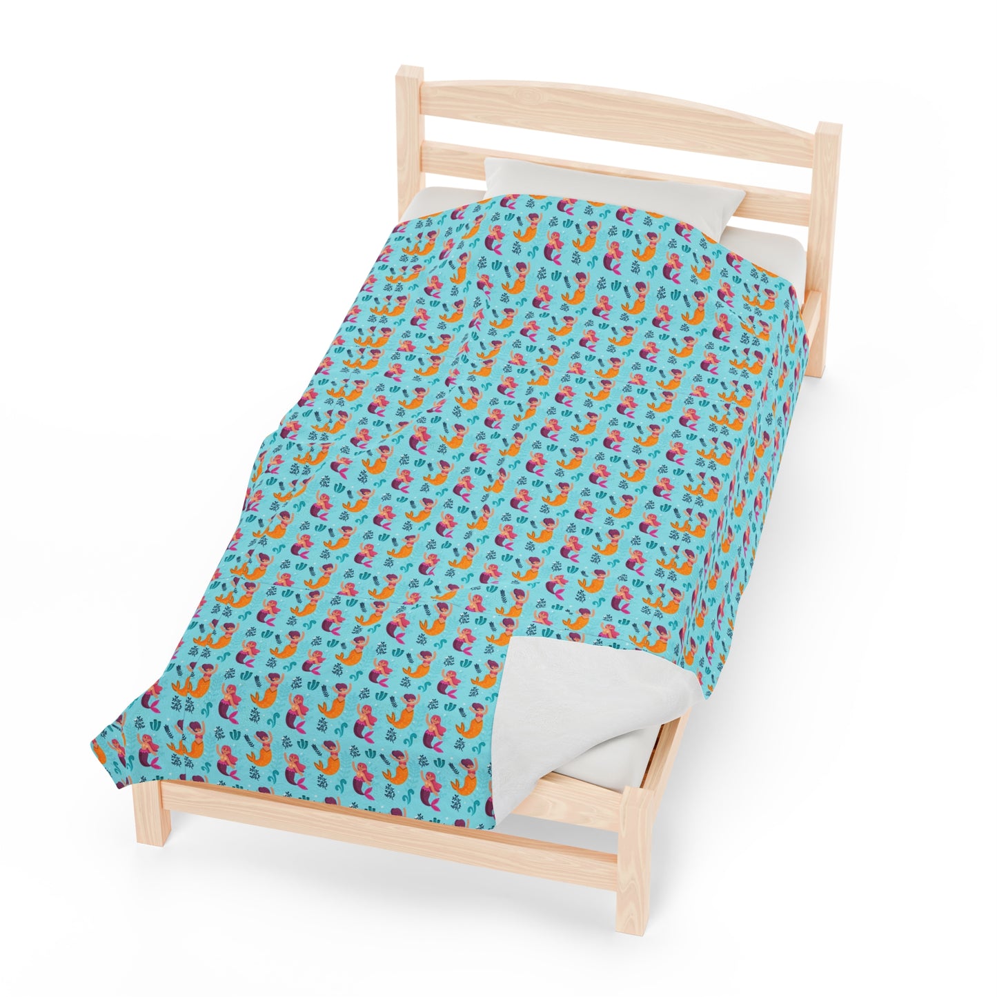 Mermaid Velveteen Plush Blanket | Soft, Mystical, Luxurious and Comforting | Available in Multiple Sizes