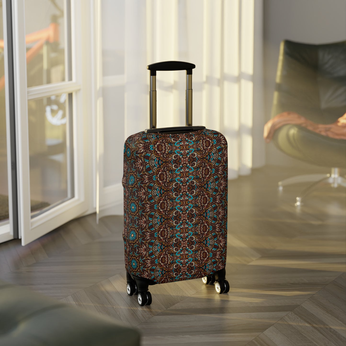 Mandala Luggage Cover - Stylish Mandala Suitcase Protector